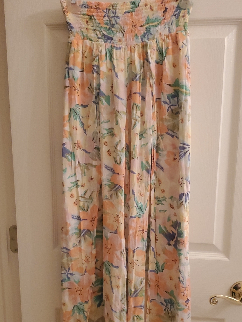 Billabong Wandering Soul  Multi Floral Print Wide Leg Pants Size M